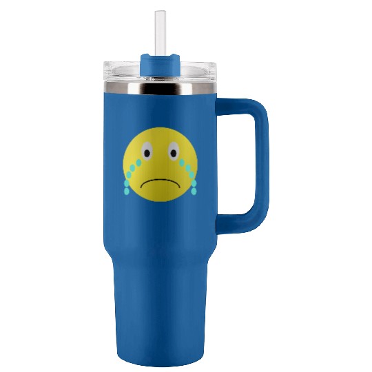Cry Smiley Tumblers 40 Oz With Handle