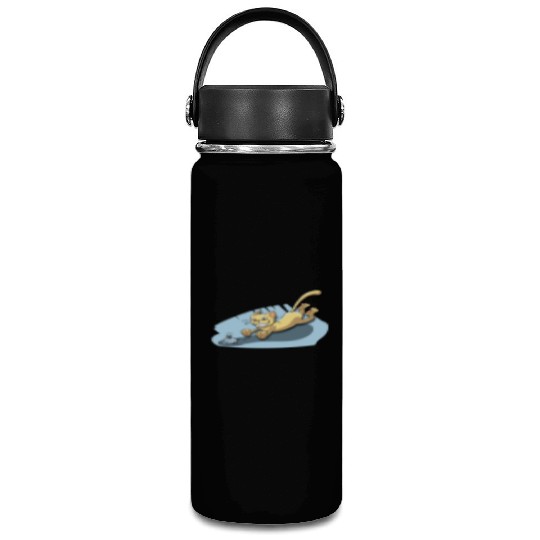 Cat Running After Rat - Tom and Jerry Illustration Vacuum Flask