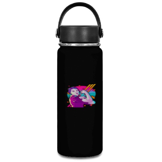 Rosie The Riveter Vaporwave Vacuum Flask