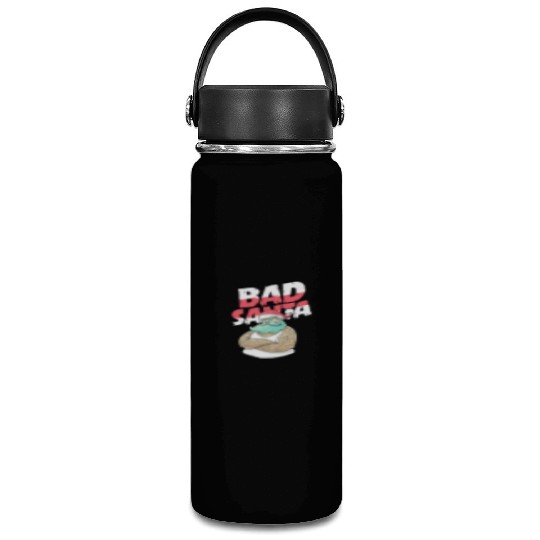 Bad Santa Claus Christmas Tattoo Vacuum Flask