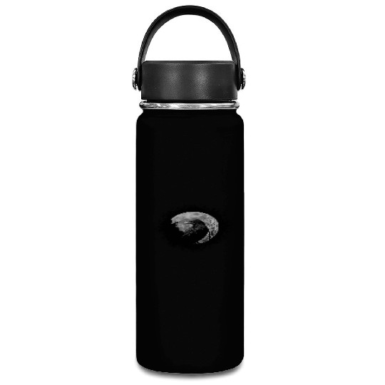 Mystic Black Crow Artwork Full Moon Raven Vacuum Flask
