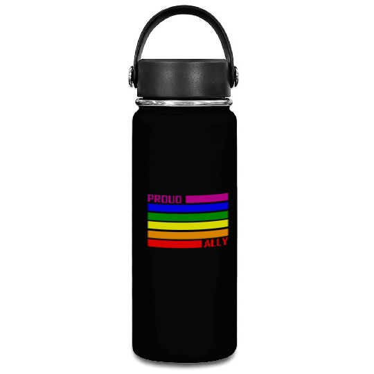 PROUD ALLY FLAG LGBT Pride Month LGBTQ Rainbow Vacuum Flask