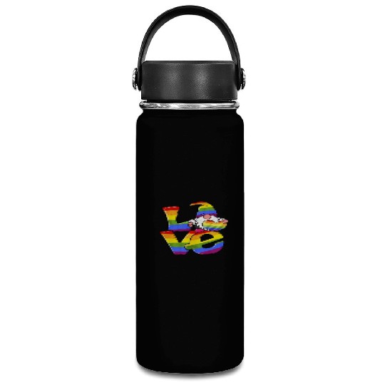 Love Gnome Heart Trans Gay LGBTQ Pride Month Vacuum Flask