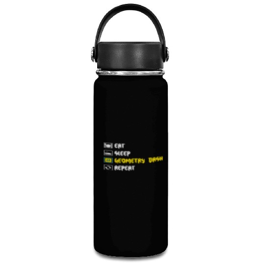 Eat sleep geometry dash repeat retro Jumper Repeat Vacuum Flask