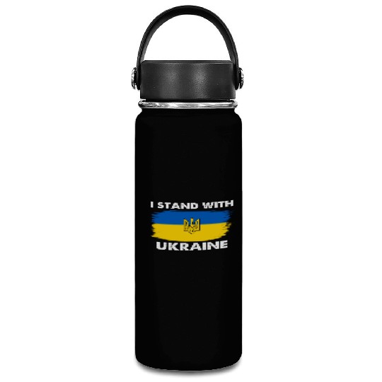 I Stand with Ukraine Ukraine Flag Vacuum Flask