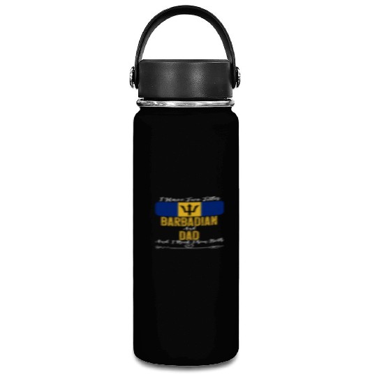 Barbadian Dad Barbados Flag Sunglasses Vacuum Flask