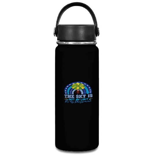 The Sky Is My Playground Skydive Funny Sarcasm Pun Vacuum Flask