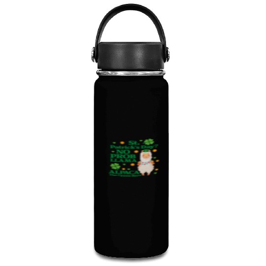 St. Patrick's Day? No Prob Llama Alpaca Green Beer Vacuum Flask
