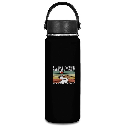 I Like Wine And My Jack Russell Terrier Vacuum Flask