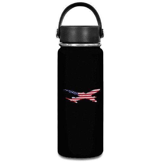 American Flag Airplane Stars And Stripes Vacuum Flask