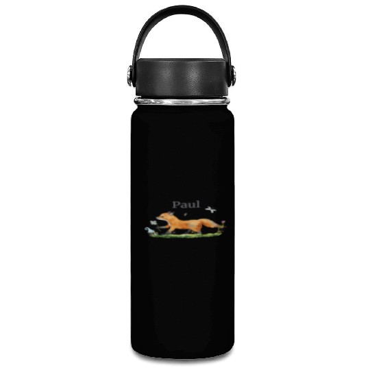 Waldtier Reh Hase Hedgehog Flowers Name Paul Vacuum Flask