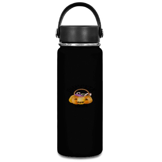 The halloween Season Pumpkin Autumn Tree Orange Vacuum Flask