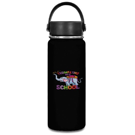 Back To School Elephant Trumpeting Into School Vacuum Flask