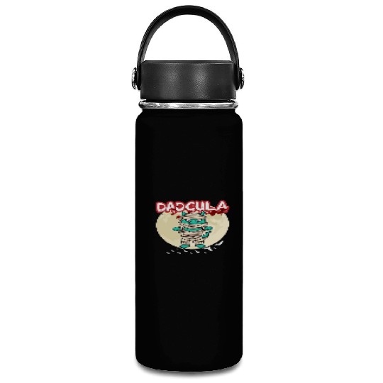 Dadcula Dracula Vampire Dad Funny Halloween Party Vacuum Flask