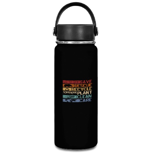 Earth Day, Save the planet, clean the oceans Vacuum Flask