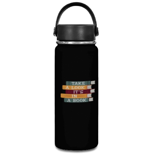 Take A Look It's A Book Retro Rainbow Reading Vacuum Flask