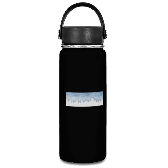 Christmas Winter Wonderland Snow Night Vacuum Flask