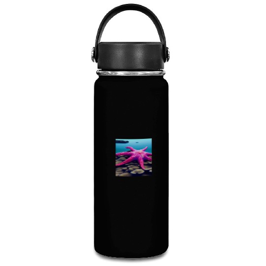 Pink starfish Vacuum Flask