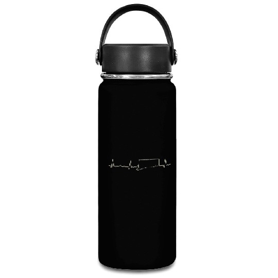Connecticut State USA. Heart. Love. EKG. Pulse. Vacuum Flask
