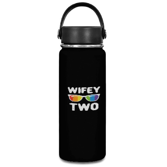 Wife Two Funny Lgbt Lesbian Couple LGBT Pride Gay Vacuum Flask