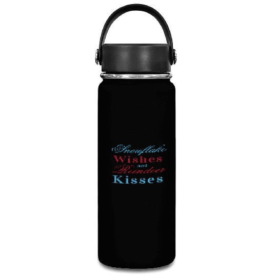 winter kisses snowflake wishes Vacuum Flask