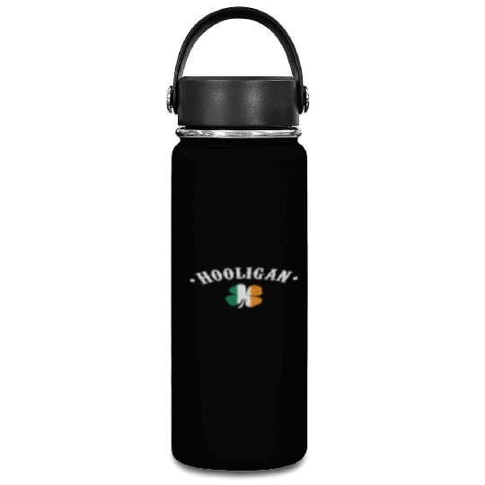 Hooligan St Patricks Day Irish Shamrock Flag Vacuum Flask