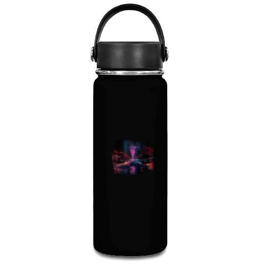 New York Vaporwave Aesthetic Retro Style Love NY Vacuum Flask