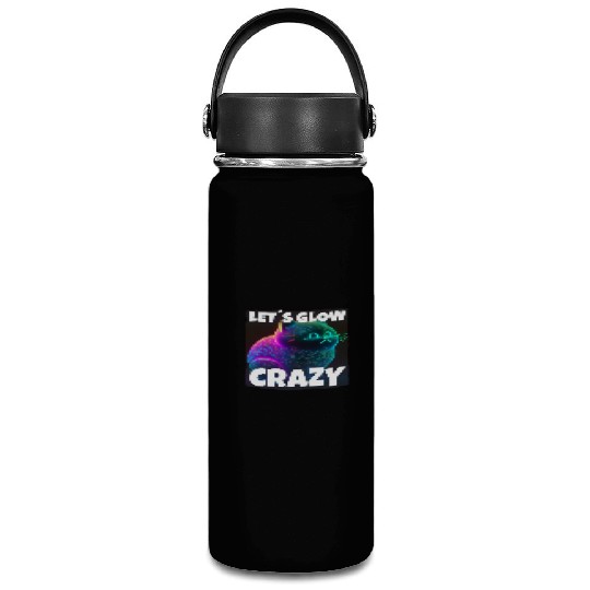 Lets Glow Crazy Cat Kitten Fluffy Cat Vacuum Flask