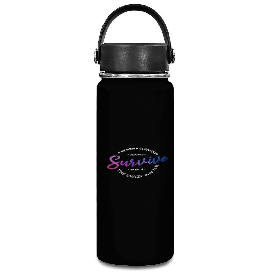 Awesome survivor in The crazy winter snow quote Vacuum Flask