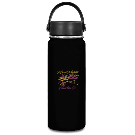 French New Orleans Mardi Gras Souvenir Bourbon Str Vacuum Flask