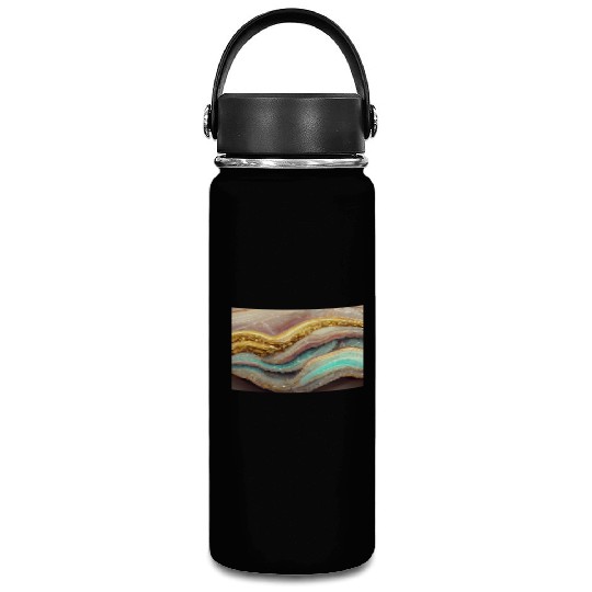 Pastel Pink Teal Agate Geode Stone Vacuum Flask