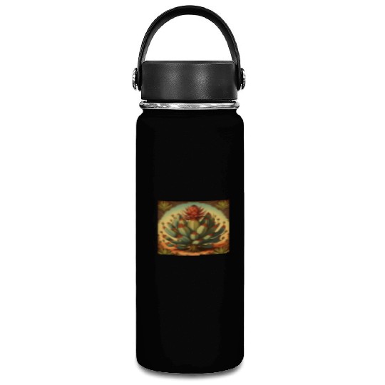 Agave Plant Collectors Agave Mexican Folk Painting Vacuum Flask