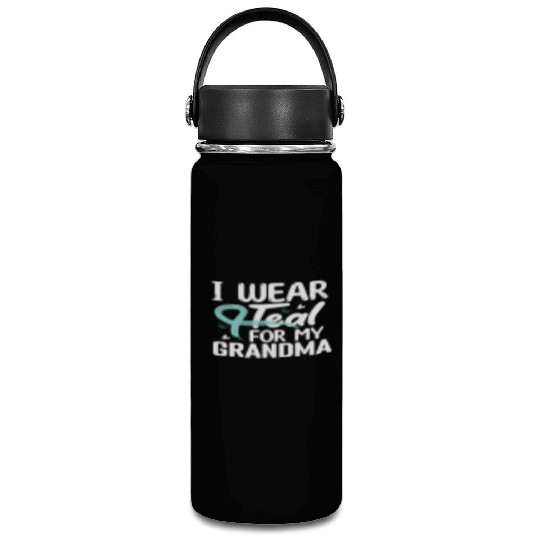 I Wear Teal For My Grandma Cervical Cancer Vacuum Flask