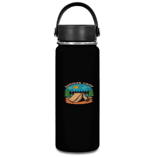 Happy Summer Camp Camping Lover FunnyT-Vacuum Flask