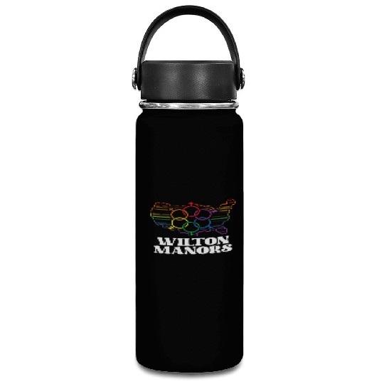 Wilton Manors Pride Flag Pride Month LGBTQ Flag Vacuum Flask
