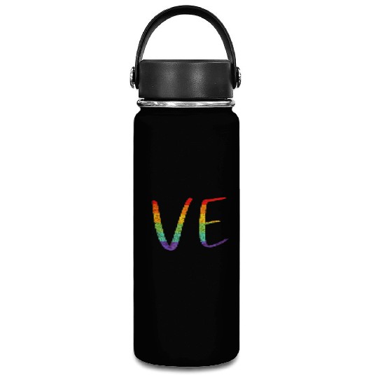 LGBT Pride Love LO VE Lesbian Couple Matching Love Vacuum Flask