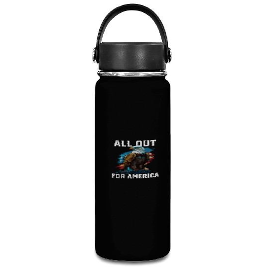 All Out for America American Bald Eagle America Vacuum Flask