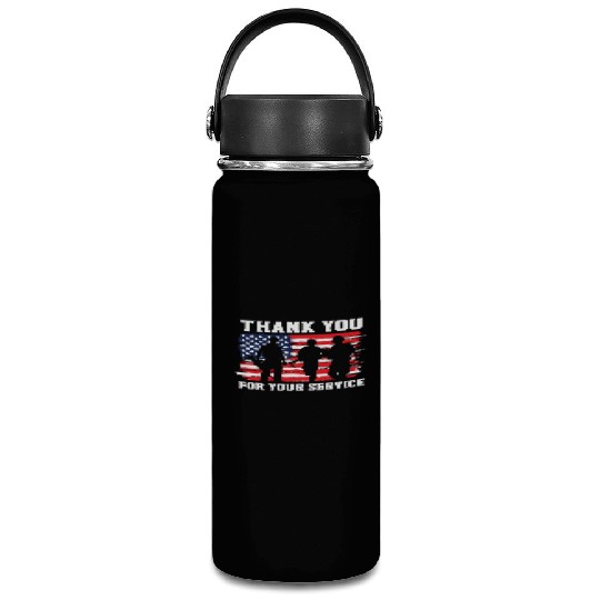 Patriotic Veteran USA Flag American Memorial Day Vacuum Flask