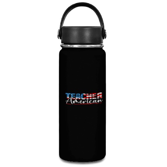 America USA Flag 4th Of July Teacher American Vacuum Flask