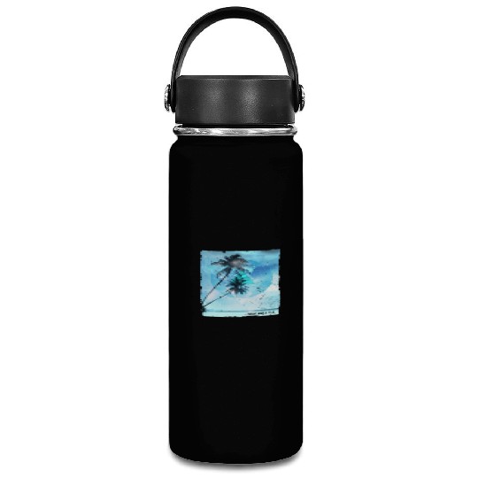 Artistic Long Beach California Palm Tree Vacation Vacuum Flask
