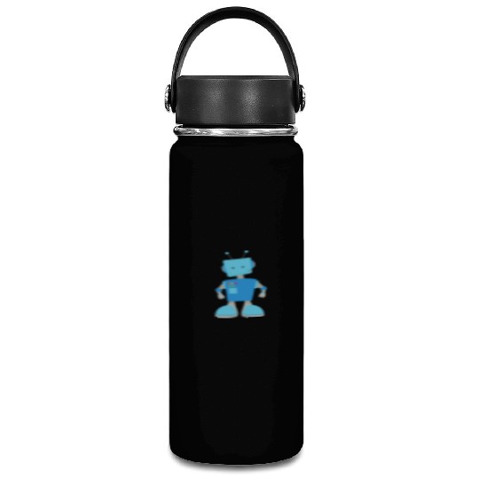 Cute Robot Funny Robot Silly Robot Blue Robot Vacuum Flask