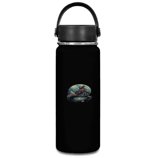 Dirt Bike Moon Motocross Motorcycle Riding Biker Vacuum Flask