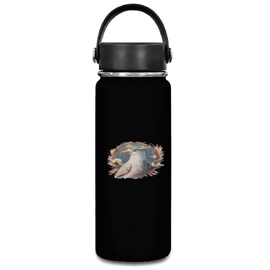 Seagull Bird Flower Crown Floral Seabirds Vacuum Flask