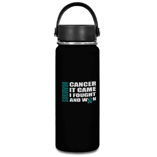 Ovarian Cancer Fight Cancer Ribbon Vacuum Flask