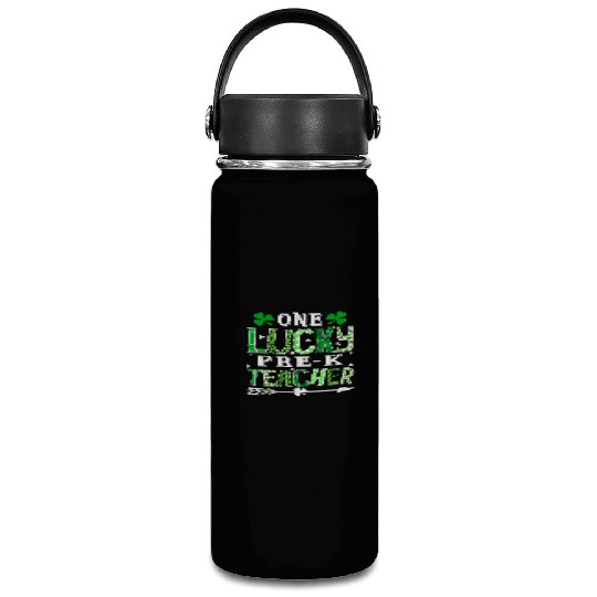 St Patrick'S Day One Lucky Pre-K Teacher Shamrock Vacuum Flask