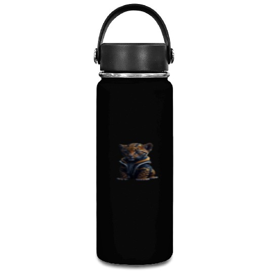 A cute tiny hyper realistic baby jaguar Vacuum Flask