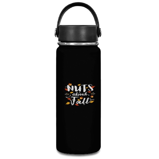 Nuts About Fall Funny Autumn season Lover Vacuum Flask