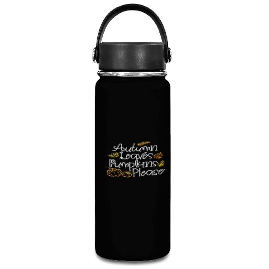 Autumn Leaves Pumpkins Please Thanksgiving Fall Vacuum Flask