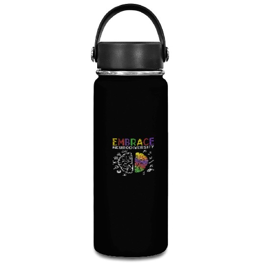 Neurodiversity Embrace Adhd Autism Asd Brain Vacuum Flask
