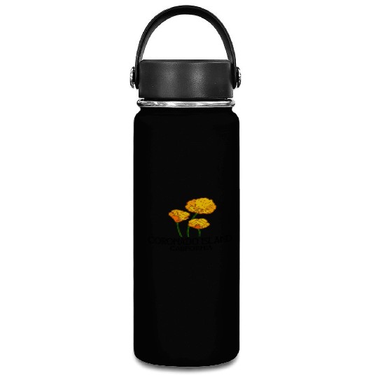 Coronado Island California Ca Poppy Flower State Vacuum Flask